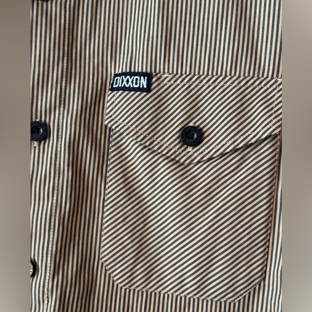 Dixxon Workforce Cotton Striped Short Sleeved Shirt - Large - Picture 2 of 7